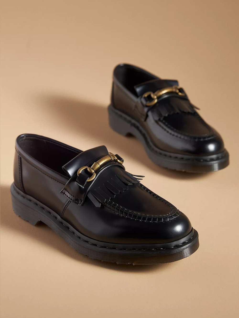 Dr. Martens Adrian Snaffle Smooth Leather Kiltie Loafers